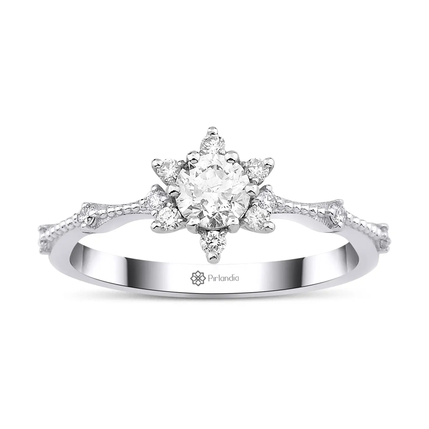 0.52 Karat Pırlanta Lotus Çiçeği Yüzük