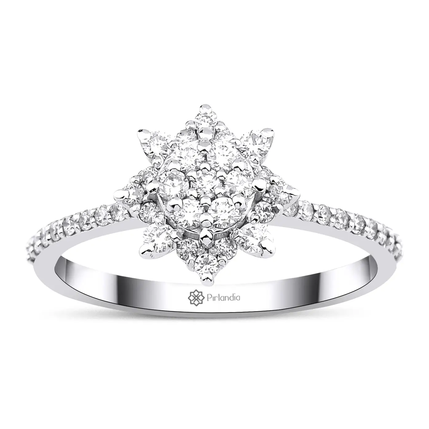 0,40 Karat Pırlanta Lotus Çiçeği Yüzük