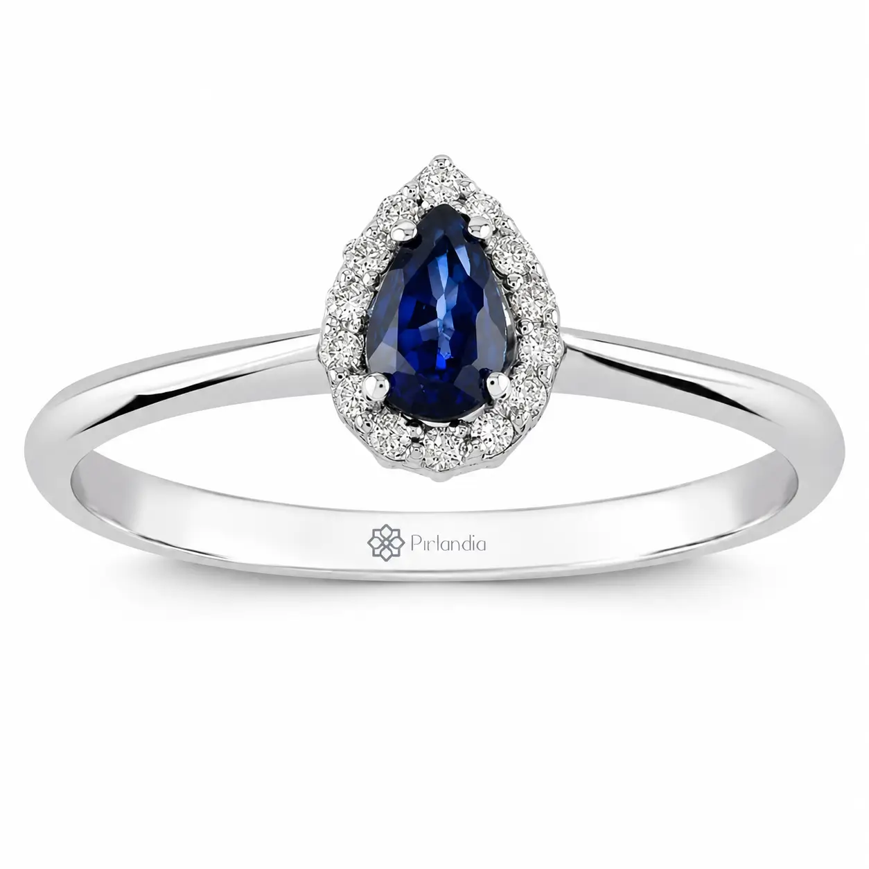 0,50 Karat Pırlanta Safir Yüzük