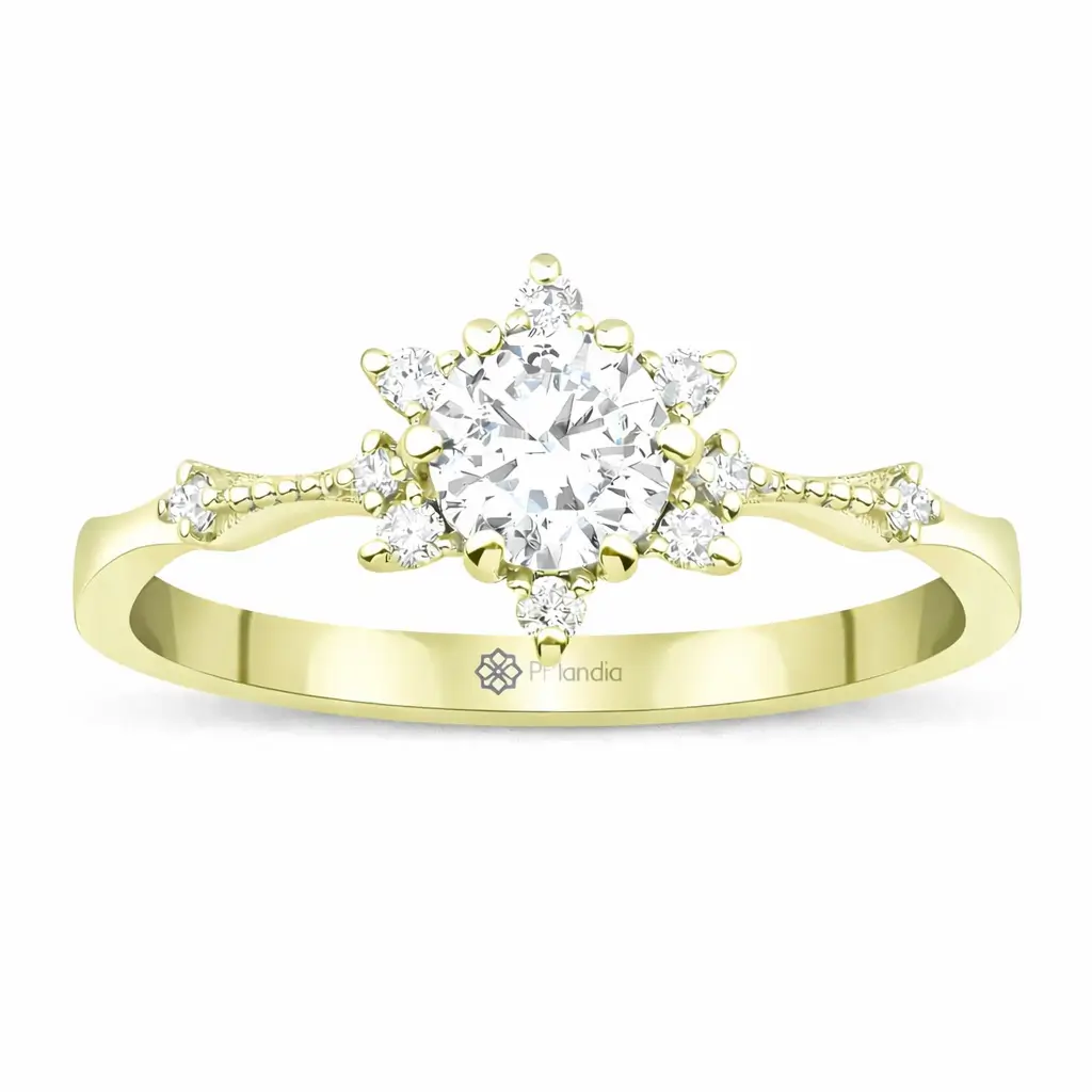 0,52 Karat Pırlanta Lotus Yüzük	