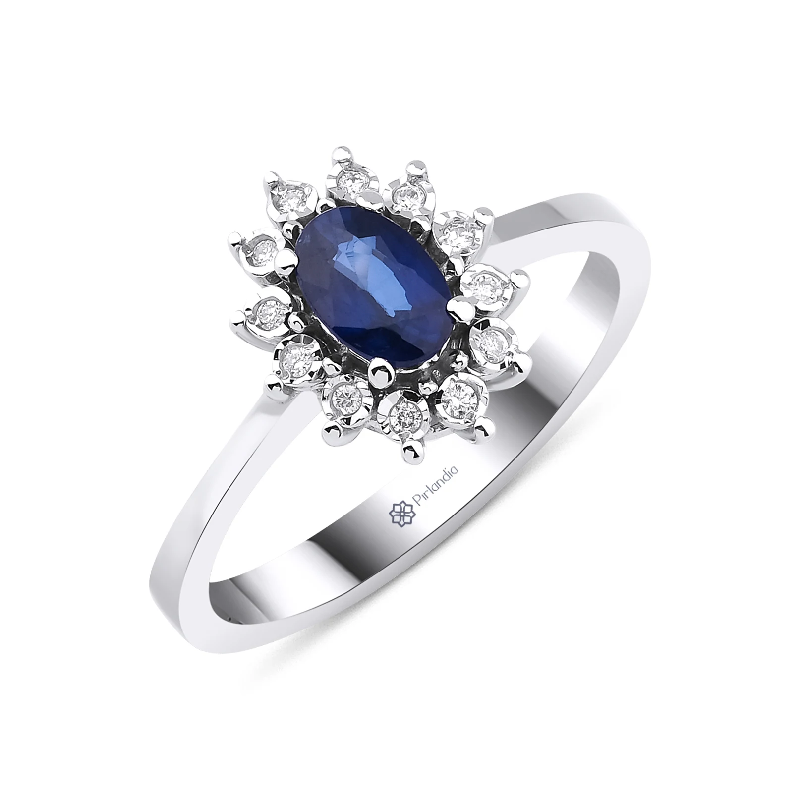 0,69 Karat Pırlanta Safir Yüzük