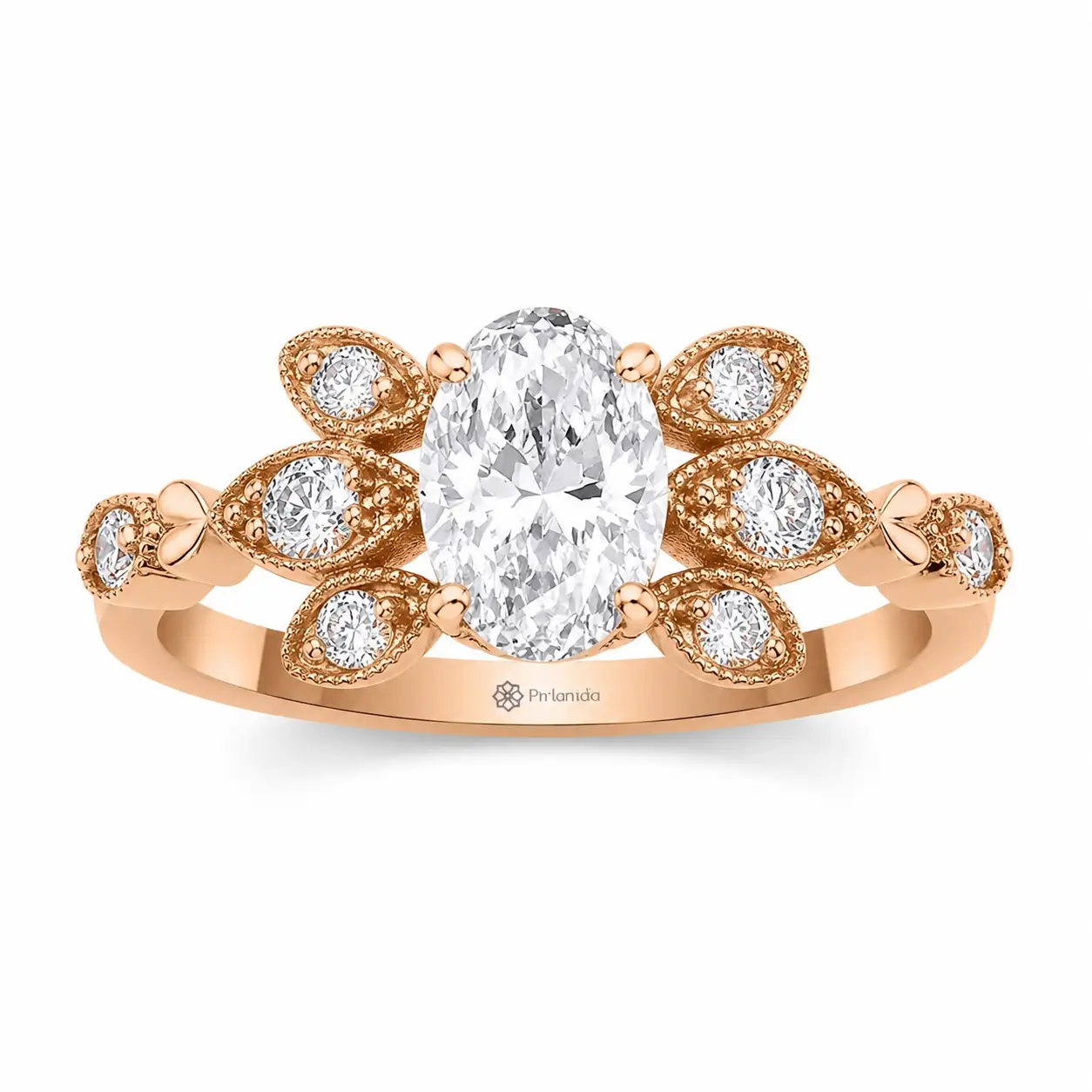 0,90 Karat Vintage Tasarım Oval Pırlanta Yüzük