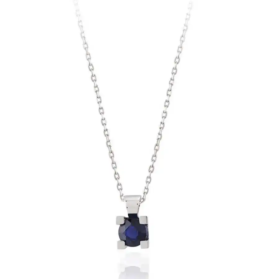 1,02 Karat Safir Tektaş Kolye